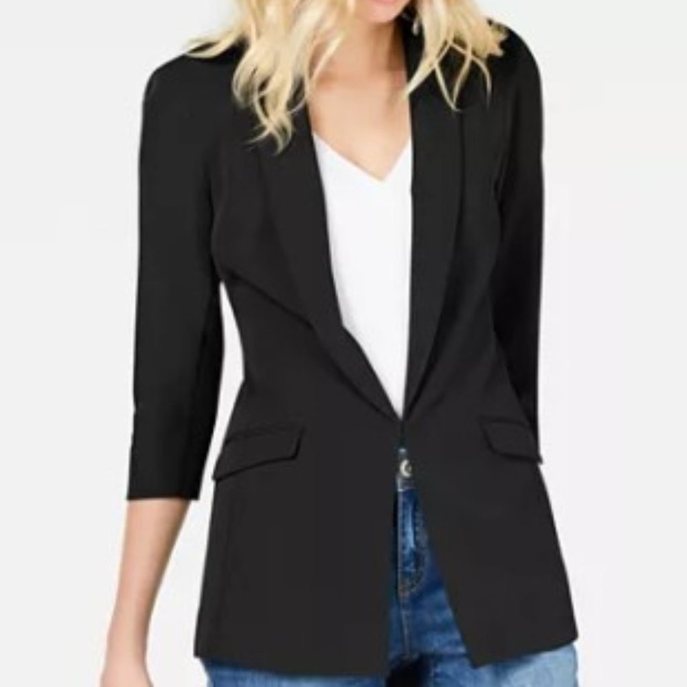 INC INTERNATIONAL CONCEPTS Women's Petite Black Blazer in Small